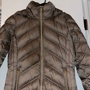 Tan Brown Puffer Michael Kors Jacket
